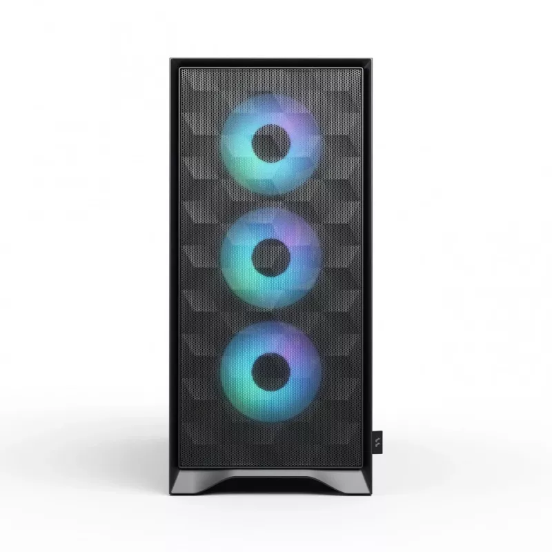 Obudowa PC Fractal Design Pop 2 Air Czarny Solid typu midi tower — obsługa ATX, 3 wentylatory przednie 120 mm, zatoki na dyski 2,5/3,5 cala, 215×481×462 mm