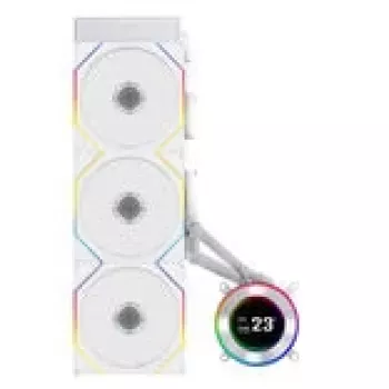 Chłodzenie cieczą typu all-in-one Lian Li Hydroshift II LCD-C 360TL — wentylatory 120 mm, 200–2600 RPM, FDB, biały