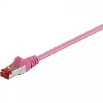 Goobay 92456 Kabel sieciowy 0,15 m Cat6 S/FTP (S-STP) magenta (92456)