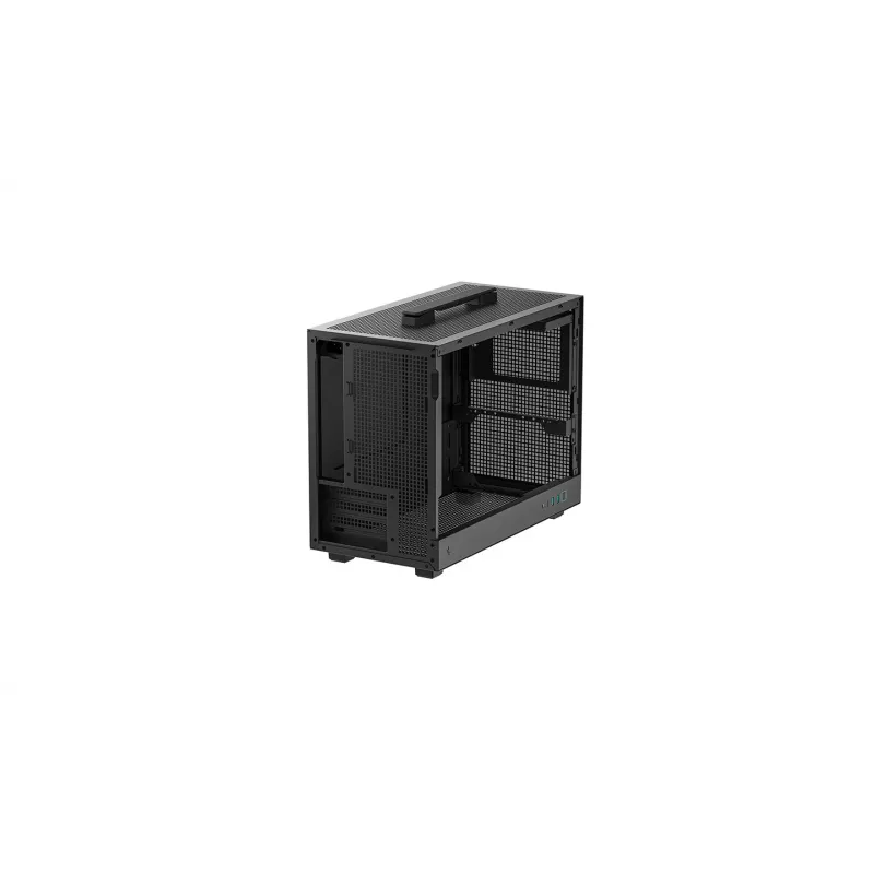 Obudowa komputerowa DeepCool CH160 PLUS Small Form Factor SFF ATX/mATX, szkło hartowane, USB-C, czarna