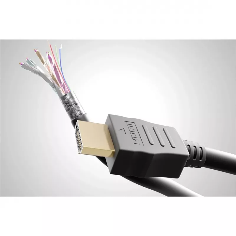 Goobay 61296 - High Speed HDMI Kabel mit Ethernet-Winkelstecker 4Ka60Hz 2.0 - Kabel - Digital/Display/Video