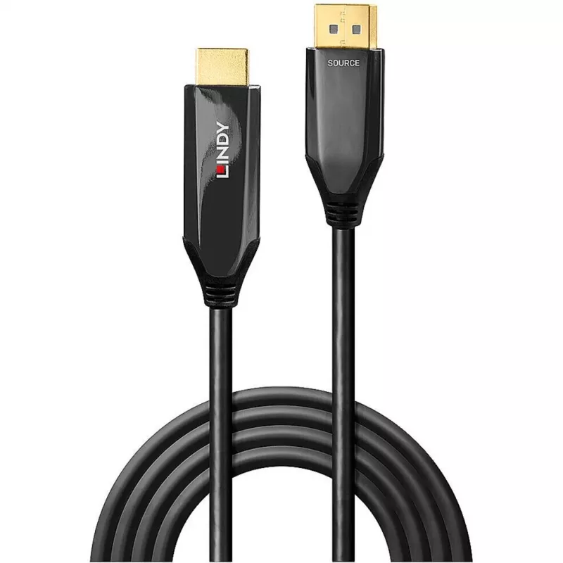 Kabel Lindy Active DisplayPort 1.4 na HDMI 8K60, 3 m, DisplayPort, HDMI, męski, męski, prosty