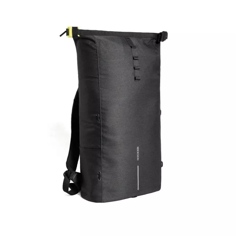 Plecak XDDESIGN Urban Lite Czarny — 21 l (z możliwością rozszerzenia do 27 l), przegroda na laptopa 15,6 cala, hydrofobowy, pasek do wózka