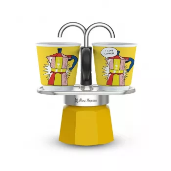 Zestaw do kawy Bialetti Mini Lichtenstein + 2 filiżanki