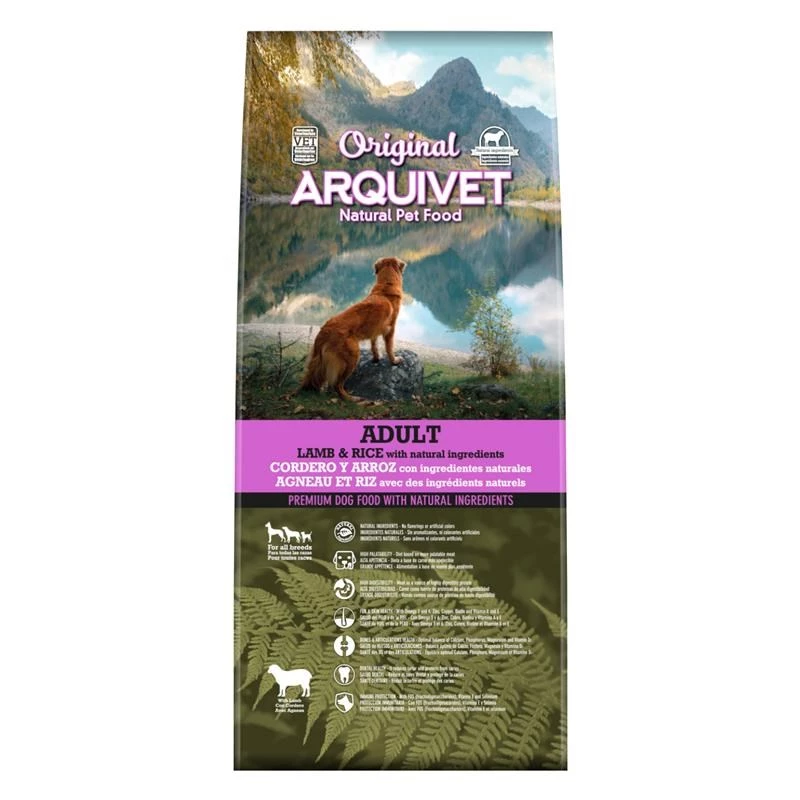 ARQUIVET Original Adult sucha karma dla psów z jagnięciną i ryżem, 12 kg