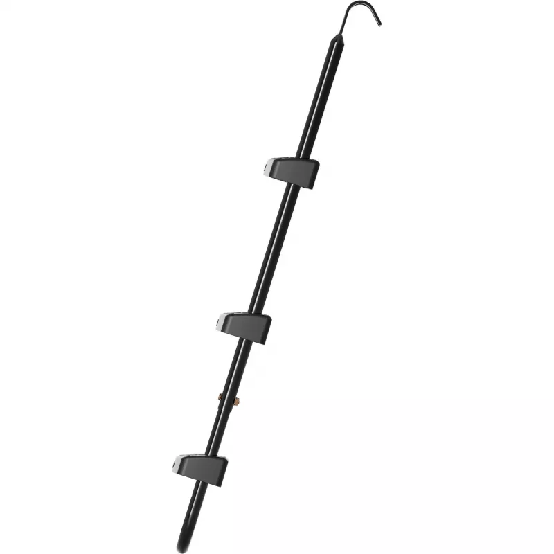 Drabinka trampolinowa HUDORA uniwersalna 70–100 cm, czarna, regulowane stopnie bezpieczeństwa