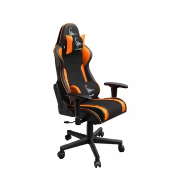Fotel gamingowy GEMBIRD GC-SCORPION-04X czarno-pomarańczowy ergonomiczny, regulowane siedzisko, wysokie oparcie