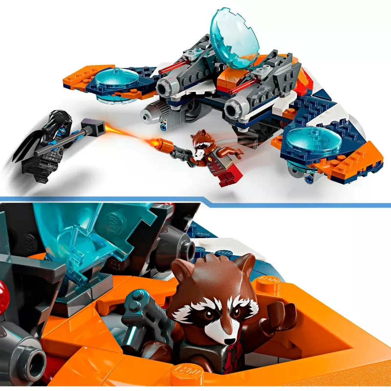 Klocki konstrukcyjne LEGO Marvel Super Heroes Statek kosmiczny Rocket 76278 — zestaw Rocket i Ronan