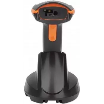 Manhattan Wireless 2D Handheld Barcode Scanner, 250mm Scan Depth, up to 80m effective range (line of sight), Max Ambient Light 100,000 lux (sunlight), Czarny, Three Year Warranty