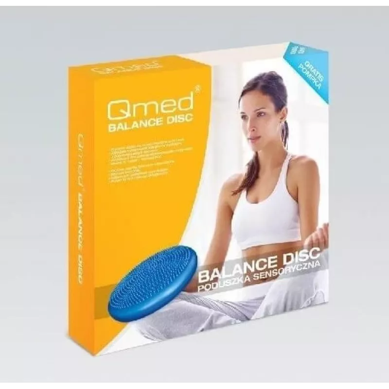 Dmuchana poduszka stabilizacyjna MDH Sensory Balance Disc DRQM3C0CHXUXP, niebieska, PVC, Ø350 mm, wysokość 60 mm, maks. obciążenie 200 kg, z wypustkami