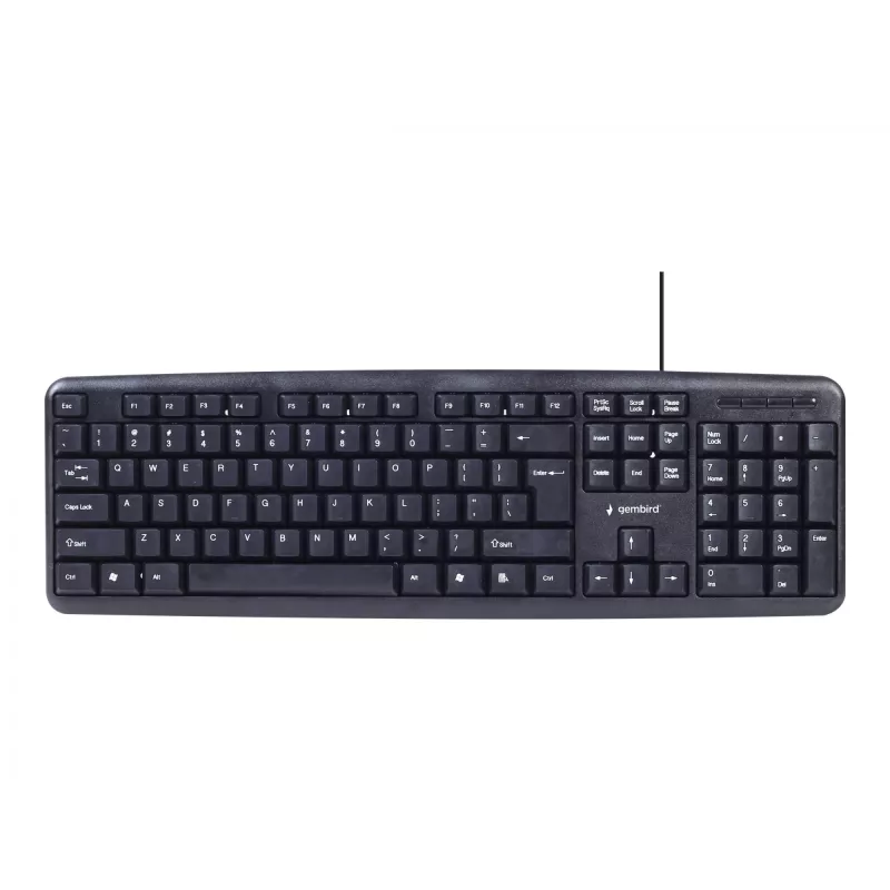Gembird KBS-UO4-01 Klawiatura Mysz w zestawie Biurowa USB QWERTY US English Czarna