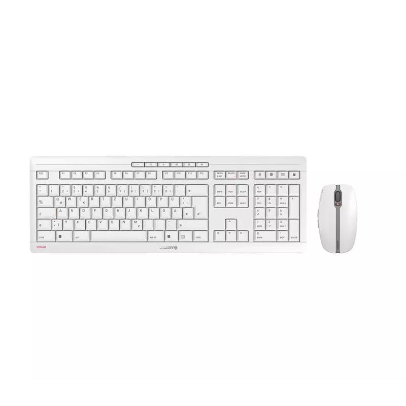 CHERRY Stream Desktop klawiatura Mysz w zestawie Biuro RF Wireless QWERTZ Niemiecki Biały