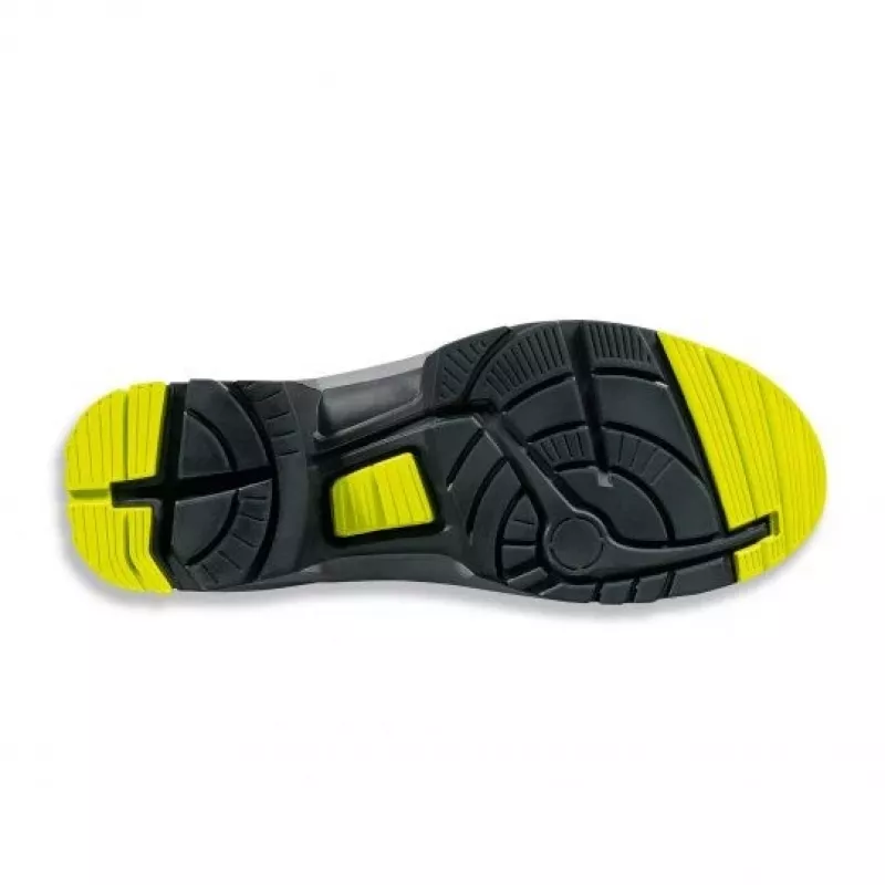 Buty ochronne Uvex 85438 Unisex dla dorosłych, czarno-limonkowe, poliuretanowe, z weluru mikro