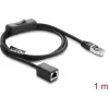 Kabel sieciowy DELOCK RJ45 ST < BU z przełącznikiem liniowym Cat.6 F/UTP 1 m
