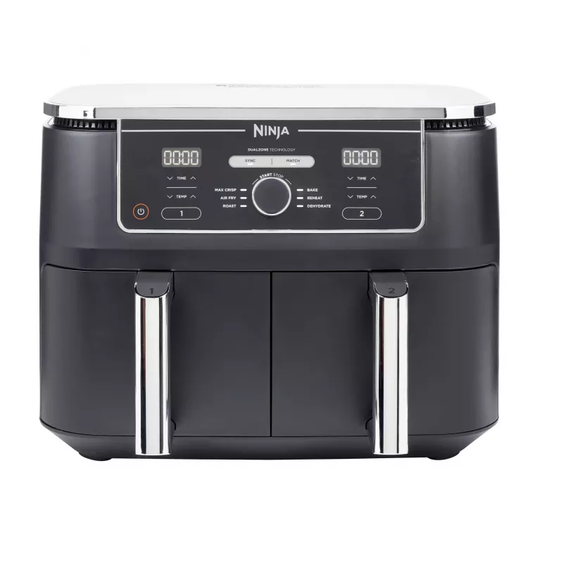 Frytkownica Ninja AF400EU Double 9,5 L Wolnostojąca 2470 W Frytkownica beztłuszczowa Czarna