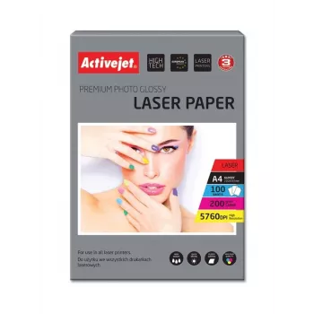 Papier fotograficzny Activejet AP4-200G100L do drukarek laserowych; A4; 100 szt.