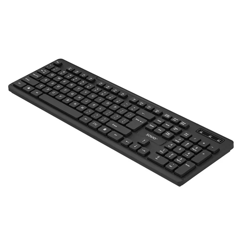 Klawiatura Savio KB-02 do domu/biura USB QWERTY Czarna