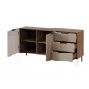 Komoda cama meble ALMERA 156×42×75 cm, orzech/cashmere, 3 szuflady, płyta wiórowa