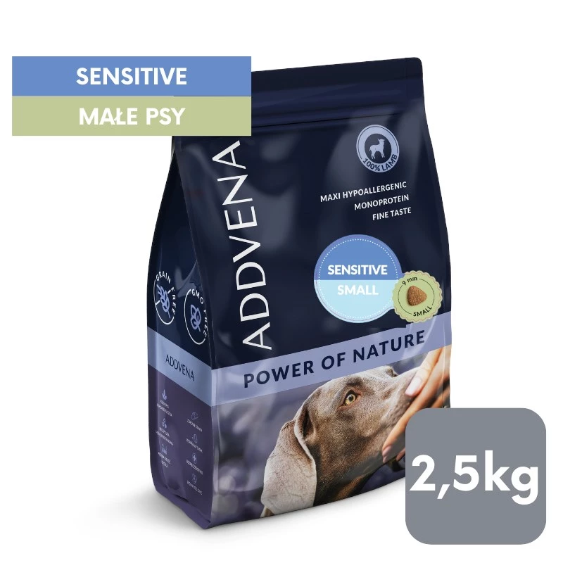 ADDVENA Power of Nature Adult Sensitive Small Lamb - sucha karma dla psów - 2,5kg