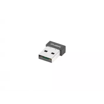 Bezprzewodowa karta sieciowa USB LANBERG NC-0150-WI — 150 Mbit/s, zewnętrzna antena 2 dBi, czarna