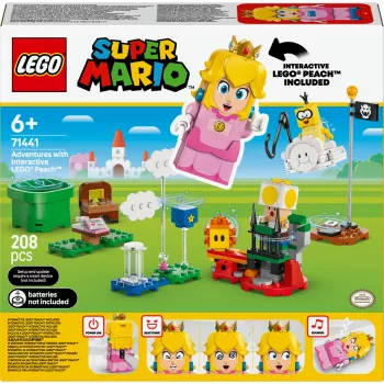 Zestaw konstrukcyjny LEGO 71441 Super Mario Interaktywna figurka LEGO Peach, kompatybilny z systemem LEGO
