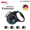Automatyczna smycz Flexi Flexi Czarny Design M — taśma o długości 5 m, maks. obciążenie 25 kg, ergonomiczny uchwyt