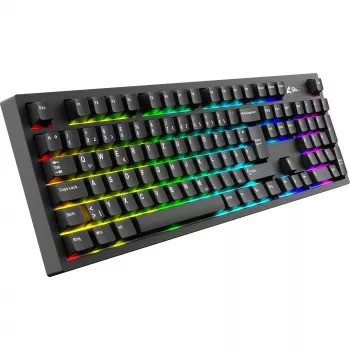 Klawiatura mechaniczna Sharkoon OfficePal KB70W — przełączniki liniowe, układ bezklawiatury numerycznej