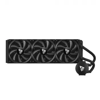 Zestaw chłodzenia cieczą SAVIO NOX 360 mm (3 wentylatory 120 mm, miedziana podstawa, aluminiowy radiator) Czarny, 600–1800 RPM