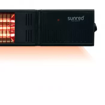 Grzejnik na podczerwień SUNRED RDS-15W-B Fortuna Wall 1500 W, czarny, IP55, montaż ścienny