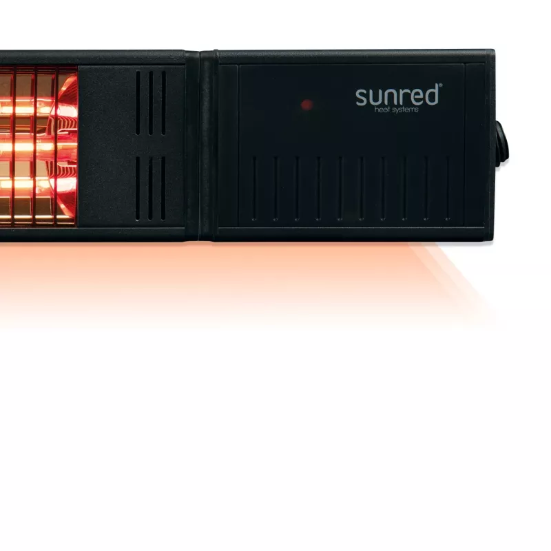Grzejnik na podczerwień SUNRED RDS-15W-B Fortuna Wall 1500 W, czarny, IP55, montaż ścienny
