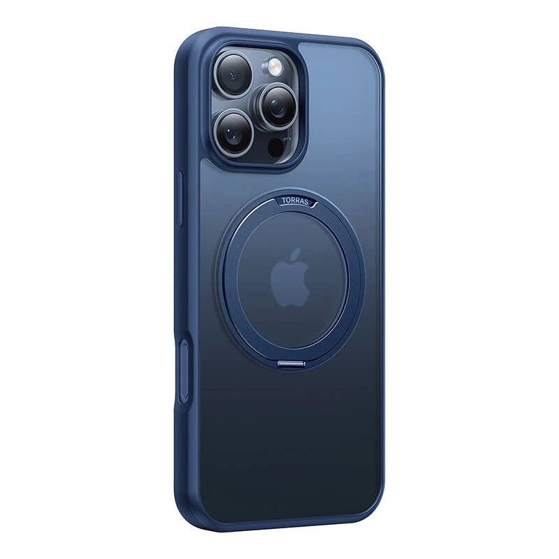 Etui ochronne Torras Ostand Pro do iPhone'a 16 Pro, niebieskie, smukła konstrukcja