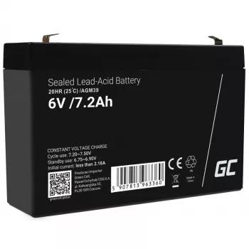 zielony Cell AGM39 przemysłowy akumulator 7200 mAh 6 V
