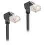 Kabel sieciowy DeLOCK RJ45 Kat.6A S/FTP cienki 90° w dół 3 m czarny