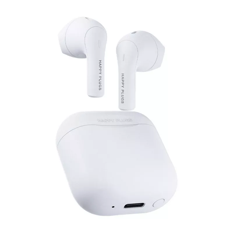 Zestaw słuchawkowy happy plugs JOY TWS douszny Bluetooth do rozmów, muzyki, sportu — biały, 20–20000 Hz
