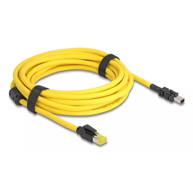 Kabel sieciowy DeLOCK 81253 Czarny Żółty 5m Kat.6
