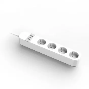 Inteligentna listwa zasilająca Gembird TSL-PS-S4U-01-W 4 gniazda AC 3880 W Biała