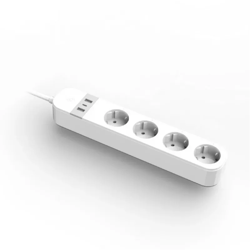 Inteligentna listwa zasilająca Gembird TSL-PS-S4U-01-W 4 gniazda AC 3880 W Biała