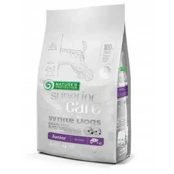 Sucha karma dla szczeniąt nature’s protection Superior Care biały Dogs Grain Free Junior Salmon 10 kg — karma sucha, bezzbożowa, 26% białka, 15% tłuszczu