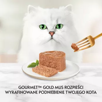 Mokra karma dla kota Purina Nestlé GOURMET Gold Indyk 85 g puszka dla dorosłych kotów, formuła dla kotów z nadwagą