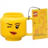 Kubek ceramiczny room copenhagen Winking Girl Mały Żółty 40460803, 250–350 ml
