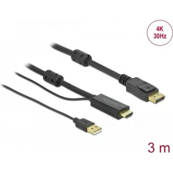 Kabel HDMI na DisplayPort DeLOCK 85965 4K 30Hz 3m