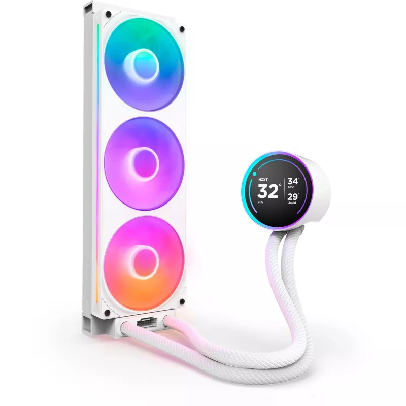Uniwersalny zestaw chłodzenia cieczą NZXT Kraken Elite 360 RGB 12 cm Biały