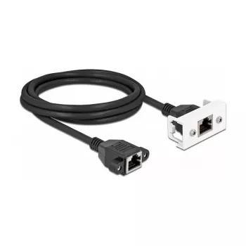 Przedłużacz sieciowy DeLOCK kat.6A 2m S/FTP RJ45 czarny