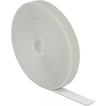 Taśma rzepowa DELOCK 18281 — 20 mm × 10 m, szary, 1 szt.