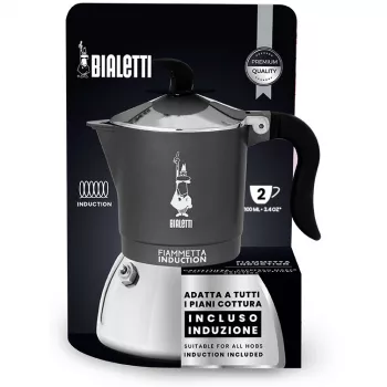 Ekspres do kawy na płytę indukcyjną BIALETTI FIAMMETTA 2-filiżankowy, szary