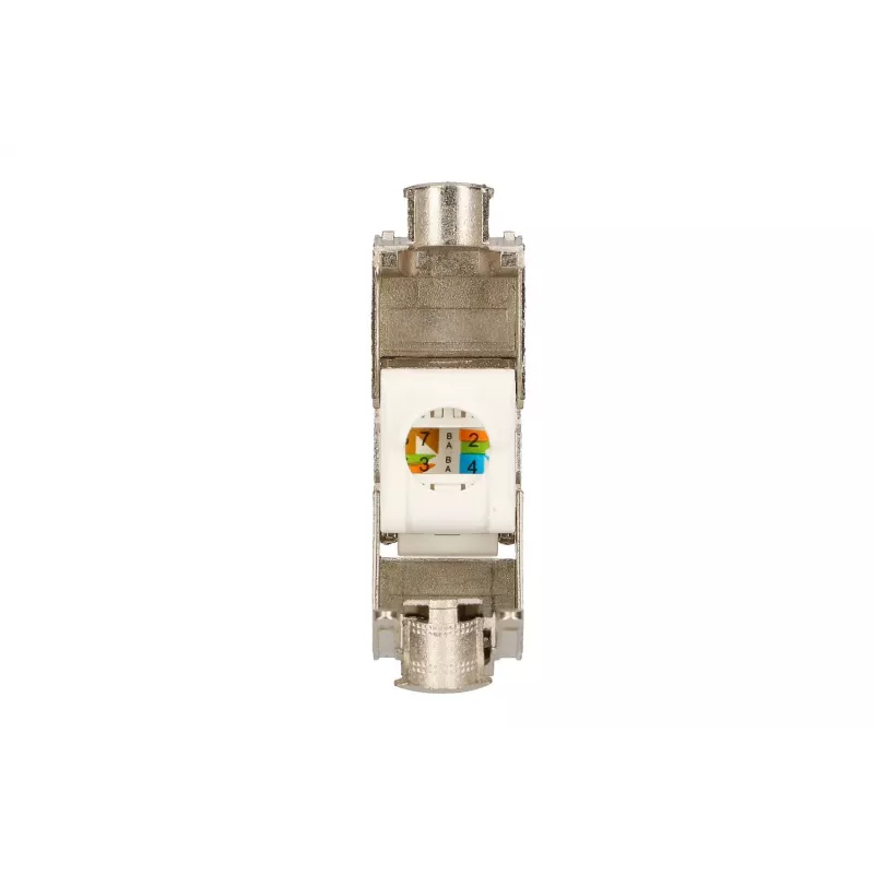 Extralink Keystone CAT6A STP RJ45 kątowe metalowe gniazdo keystone, jednoportowe