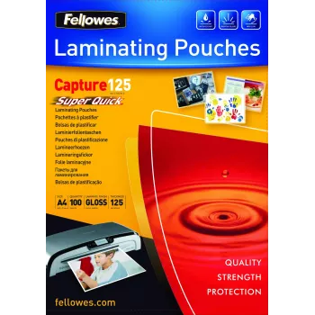 Fellowes SuperQuick A4 Błyszcząca Folia do laminacji 125 mikronów