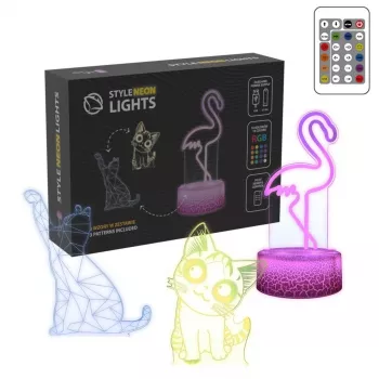 Lampa stołowa/dekoracyjna LED MANTA SNL119RGB RGB Lampa 3D w kształcie zwierzęcia do dekoracji wnętrz