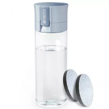 Butelka filtrująca BRITA Vital Pastel niebieski 600 ml z 2 filtrami MicroDisc, wolna od BPA, można myć w zmywarce