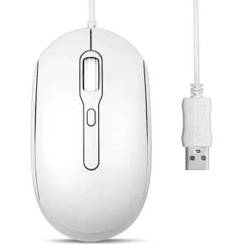 Perixx PERIMICE-222UW Mysz optyczna Silent USB-A Biała - Mysz - optyczna (PERIMICE-222UW)